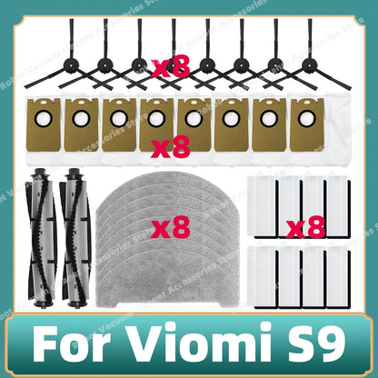 Compatible For Viomi S9 Main Side Brush Mop Cloth Hepa Filter Dust Bag Accessories Replacement Spare Parts