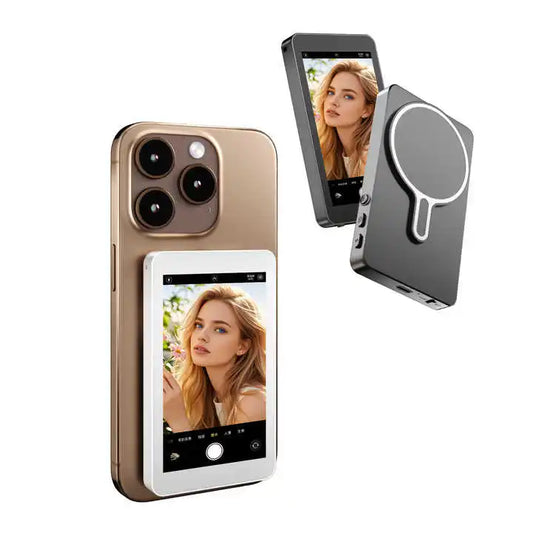 Newest A2 Wireless Real-time Magnetic Phone Monitor Screen Using Rear Camera for Selfie Vlog Live Stream Phone Mirroring