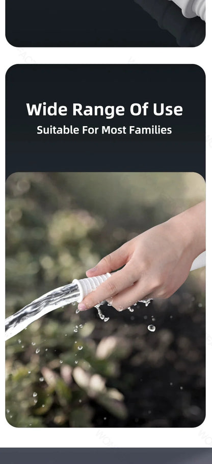 Universal Air Conditioning Drainage Hose Dehumidifier Drain Hose Lengthen 15-20 mm Cuttable Corrugated Drainpipe（White）