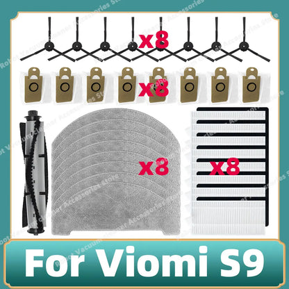 Compatible For Viomi S9 Main Side Brush Mop Cloth Hepa Filter Dust Bag Accessories Replacement Spare Parts