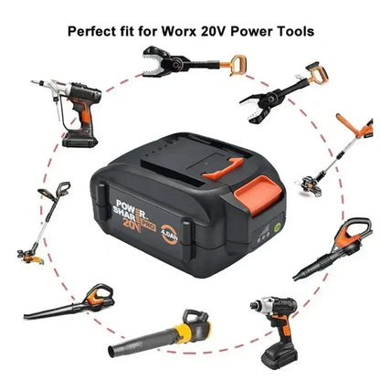 For WORX brand new genuine WA3578 - PowerShare 20V 4.0AH/5.0AH/6.0AH lithium-ion large-capacity battery