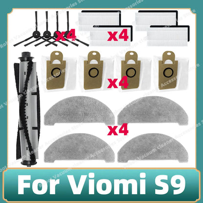 Compatible For Viomi S9 Main Side Brush Mop Cloth Hepa Filter Dust Bag Accessories Replacement Spare Parts