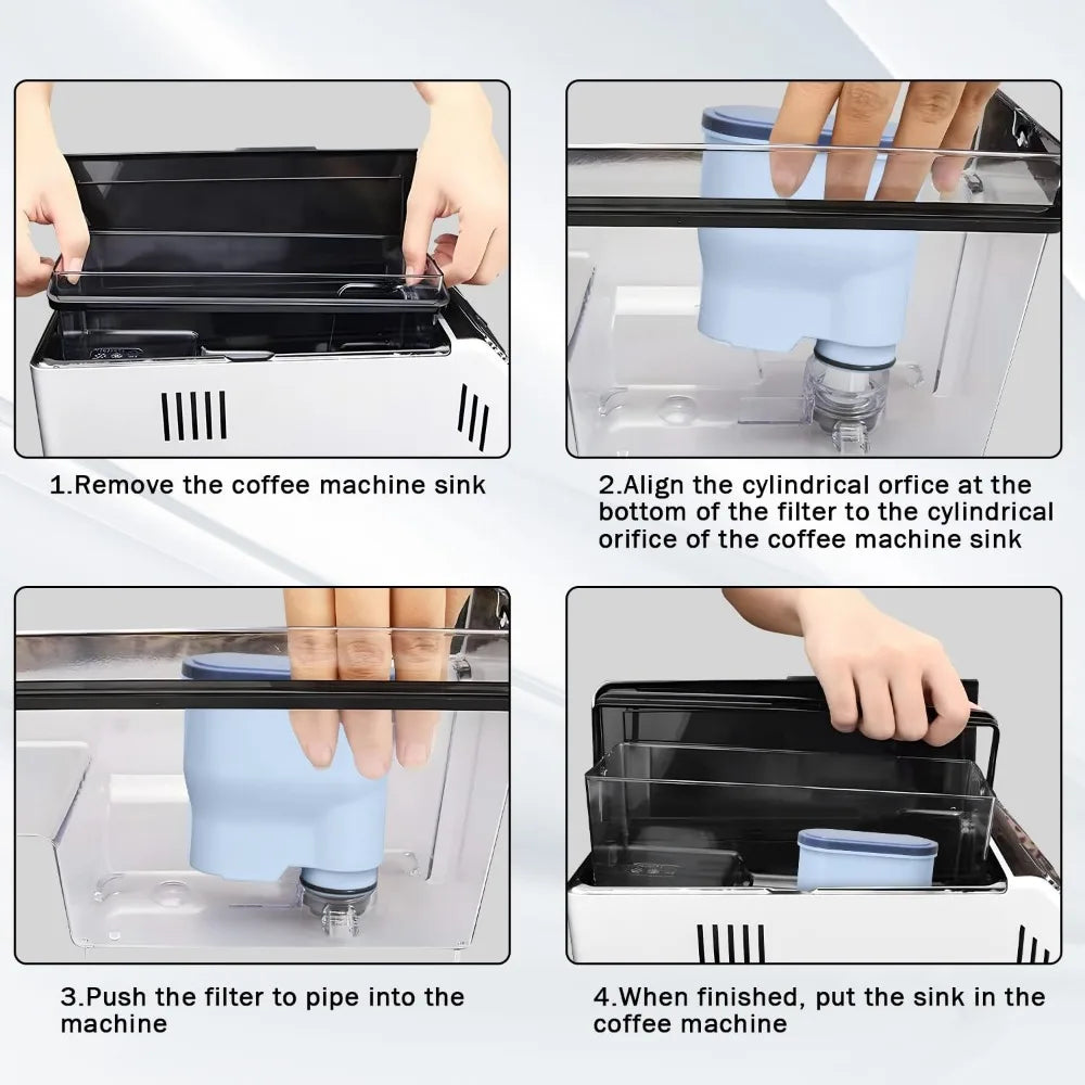 4 Sets CMF009 Coffee Machine Water Filter Replacement for Philips Saeco AquaClean Filters Descaling CA6903/10/00/01/22/47 CMF009