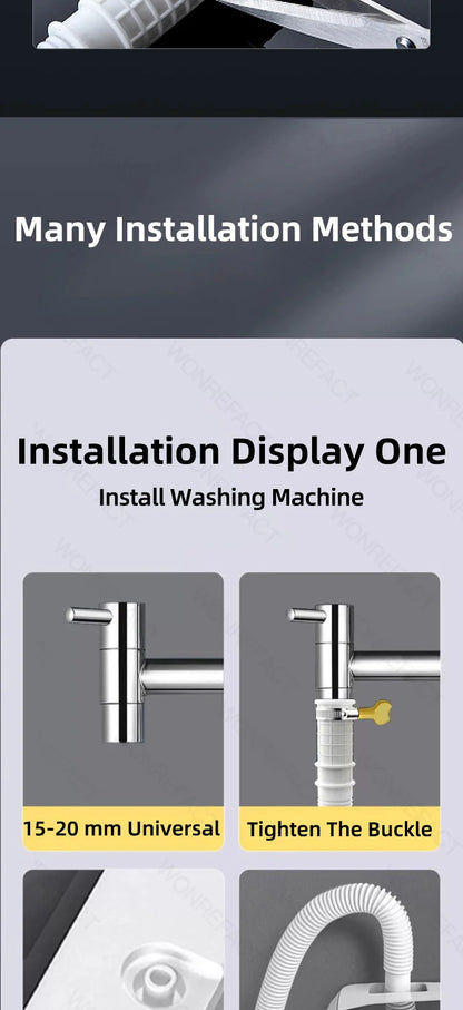 Universal Air Conditioning Drainage Hose Dehumidifier Drain Hose Lengthen 15-20 mm Cuttable Corrugated Drainpipe（White）